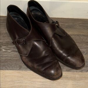 SALVATORE FERRAGAMO / TRAMEZZA 11 D Monk Strap Ankle Boots 24369 - 11 D